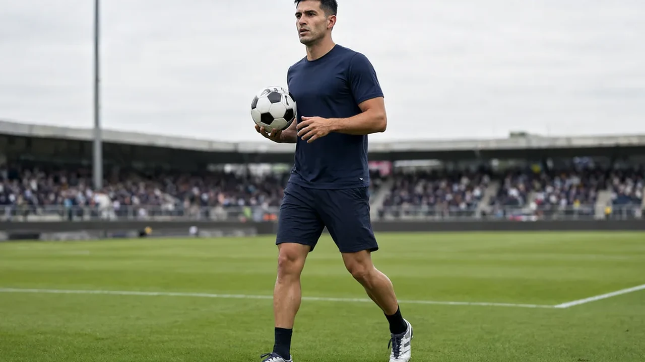Plain football shirt laid flat with a measuring tape across the chest